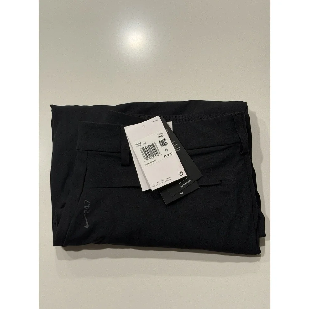 Nike 24.7 PerfectStretch Dri-FIT UV Utility Pants Black HV0377-010 34x32 NWT